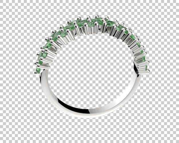 Ilustración de renderización 3D de joyas aisladas en el fondo