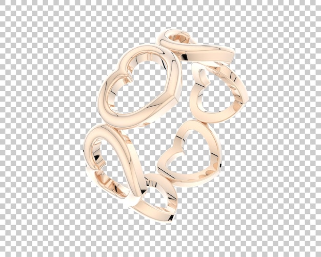 Ilustración de renderización 3D de joyas aisladas en el fondo