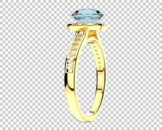 Ilustración de renderización 3D de joyas aisladas en el fondo