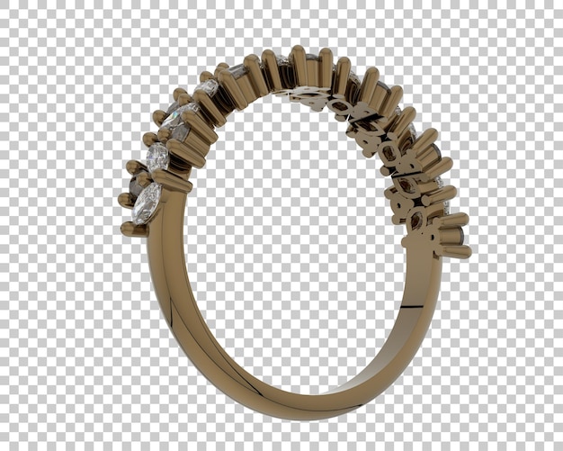 Ilustración de renderización 3D de joyas aisladas en el fondo