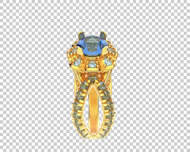 Ilustración de renderización 3D de joyas aisladas en el fondo