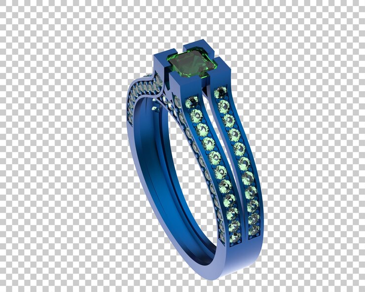 PSD ilustración de renderización 3d de joyas aisladas en el fondo