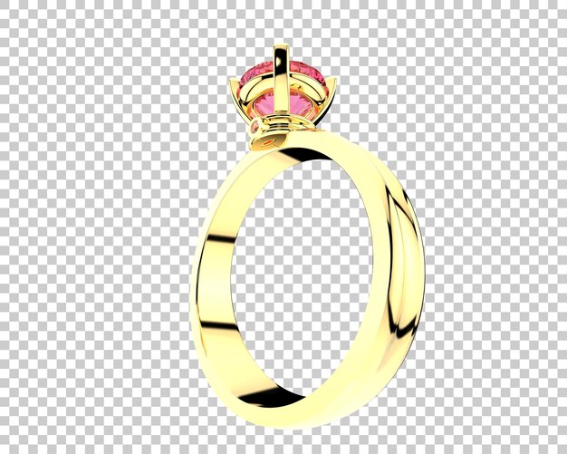Ilustración de renderización 3D de joyas aisladas en el fondo