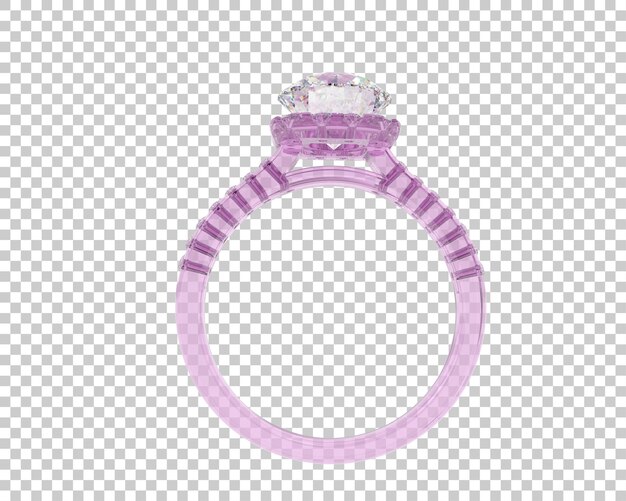 Ilustración de renderización 3D de joyas aisladas en el fondo
