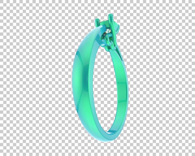 Ilustración de renderización 3D de joyas aisladas en el fondo