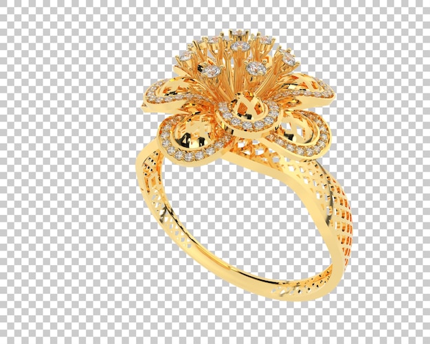 Ilustración de renderización 3D de joyas aisladas en el fondo