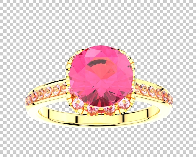 Ilustración de renderización 3D de joyas aisladas en el fondo
