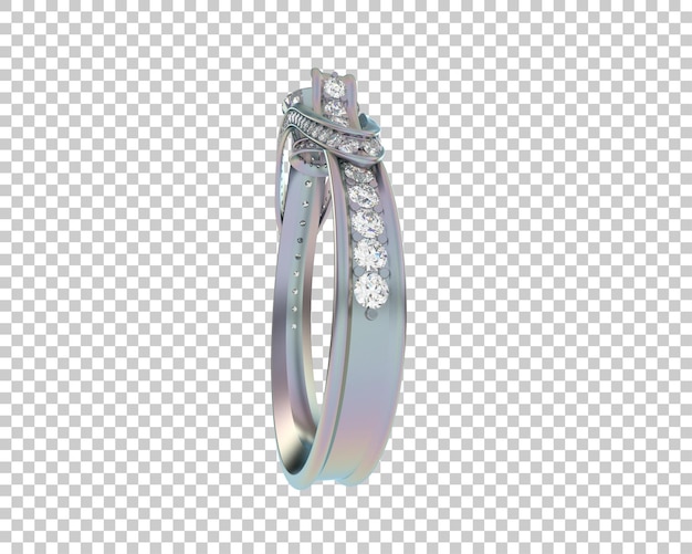 Ilustración de renderización 3D de joyas aisladas en el fondo