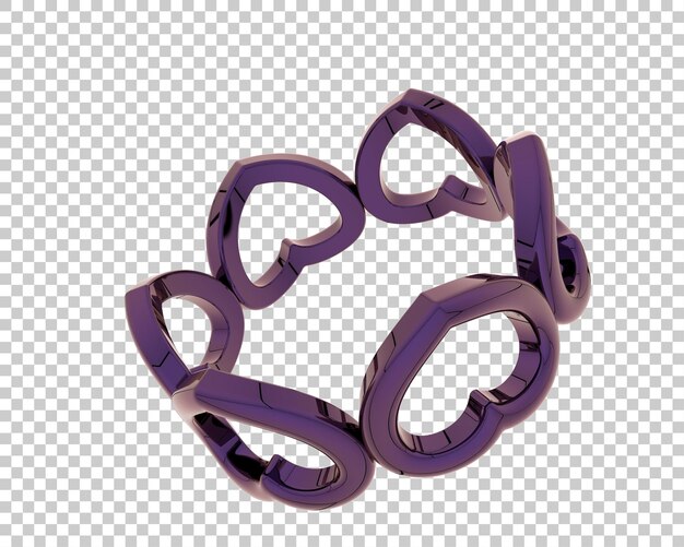 Ilustración de renderización 3D de joyas aisladas en el fondo