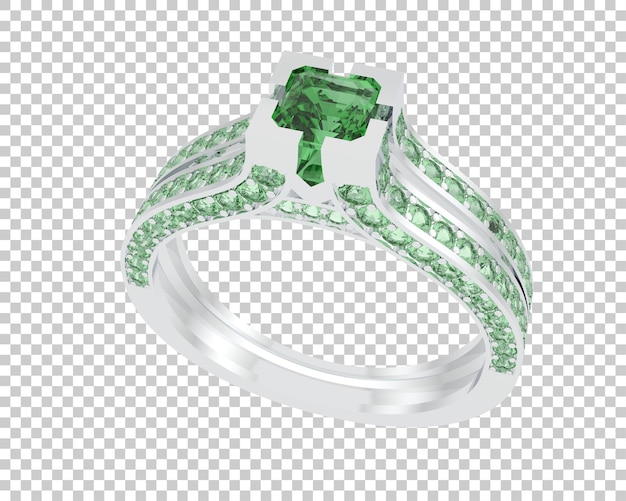 Ilustración de renderización 3D de joyas aisladas en el fondo