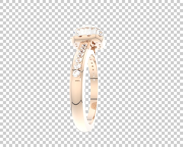 Ilustración de renderización 3D de joyas aisladas en el fondo