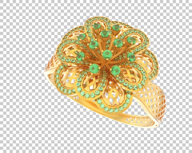 Ilustración de renderización 3D de joyas aisladas en el fondo