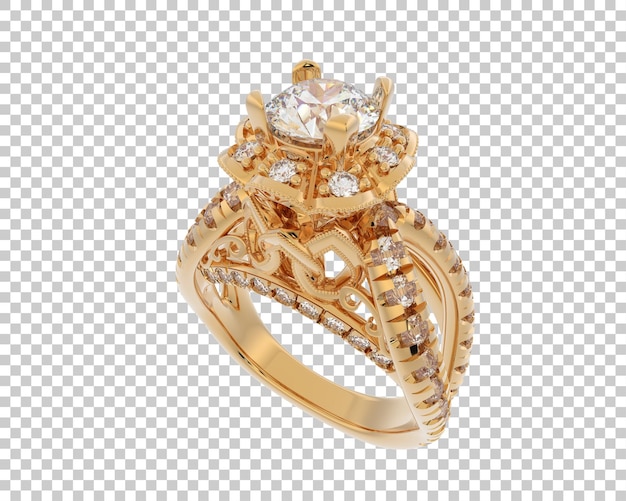 Ilustración de renderización 3D de joyas aisladas en el fondo