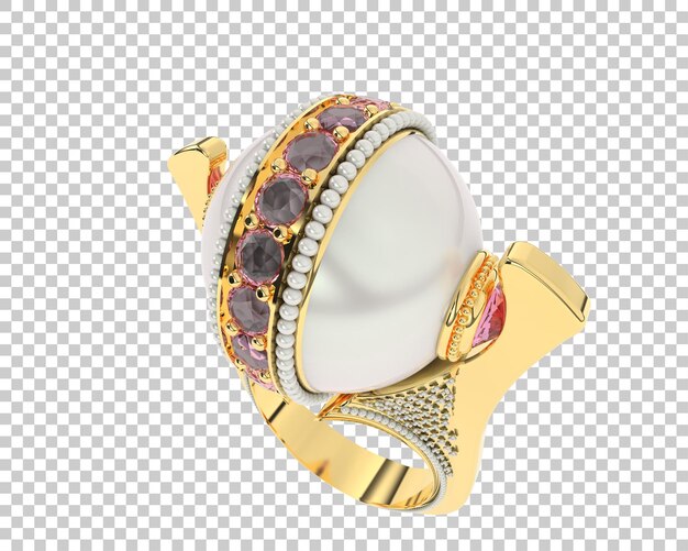Ilustración de renderización 3D de joyas aisladas en el fondo