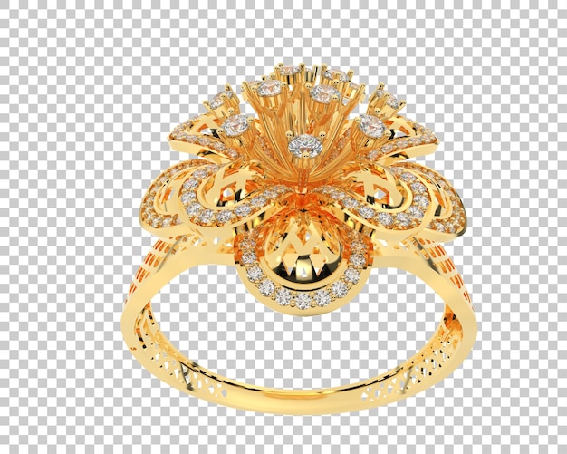 Ilustración de renderización 3D de joyas aisladas en el fondo