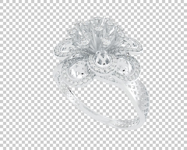 Ilustración de renderización 3D de joyas aisladas en el fondo
