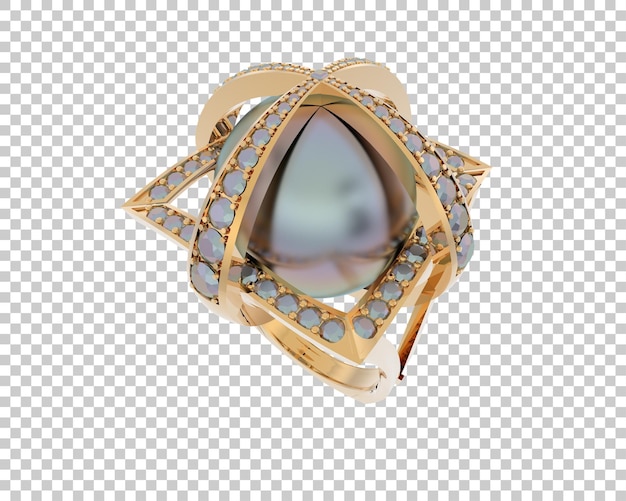 Ilustración de renderización 3D de joyas aisladas en el fondo