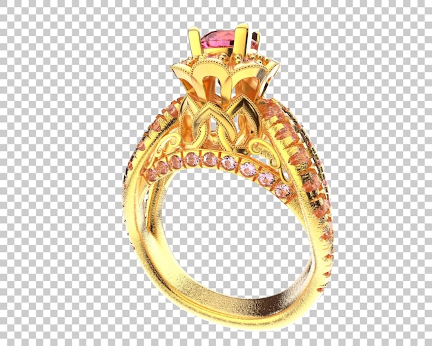 Ilustración de renderización 3D de joyas aisladas en el fondo