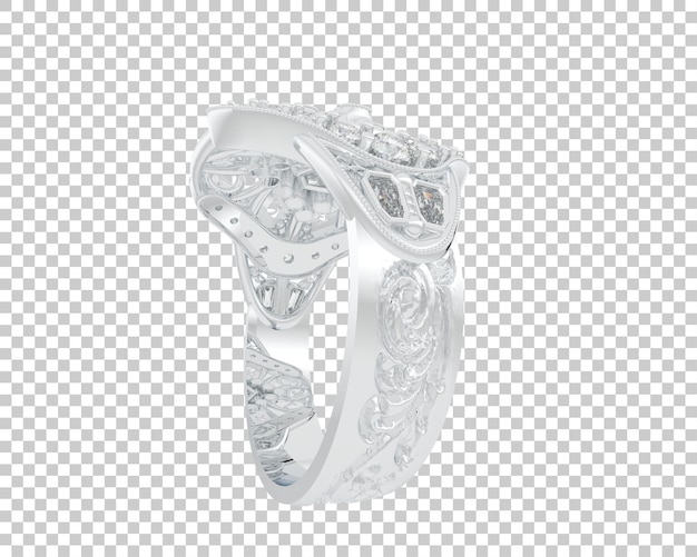 Ilustración de renderización 3D de joyas aisladas en el fondo