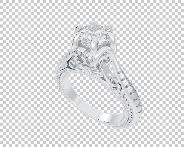 Ilustración de renderización 3D de joyas aisladas en el fondo