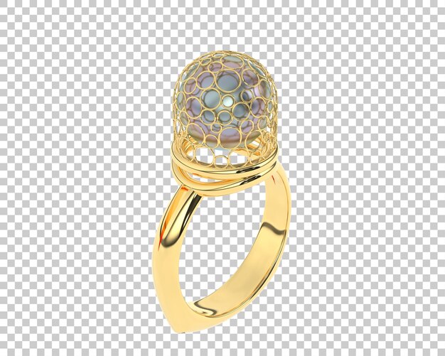 Ilustración de renderización 3D de joyas aisladas en el fondo