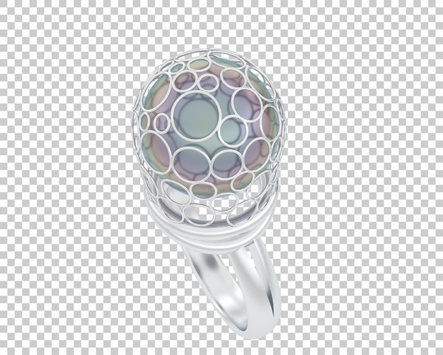 Ilustración de renderización 3D de joyas aisladas en el fondo