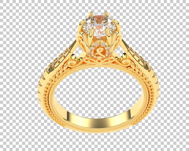 Ilustración de renderización 3D de joyas aisladas en el fondo