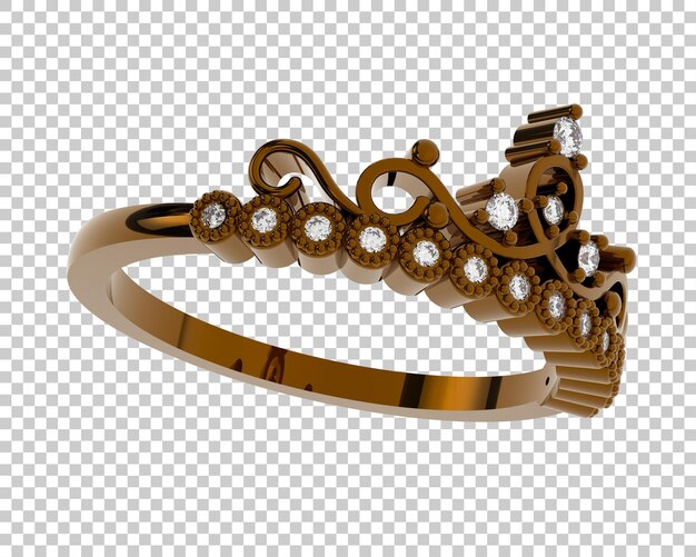 Ilustración de renderización 3D de joyas aisladas en el fondo