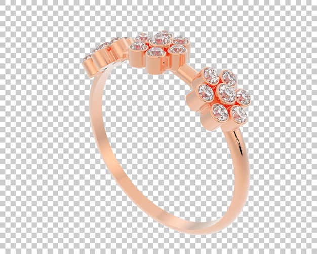 Ilustración de renderización 3D de joyas aisladas en el fondo