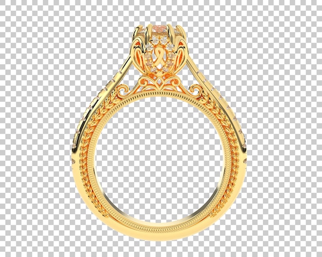 Ilustración de renderización 3D de joyas aisladas en el fondo