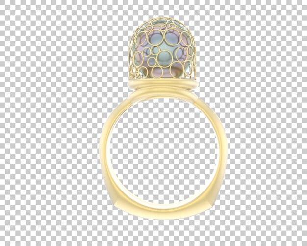 Ilustración de renderización 3D de joyas aisladas en el fondo