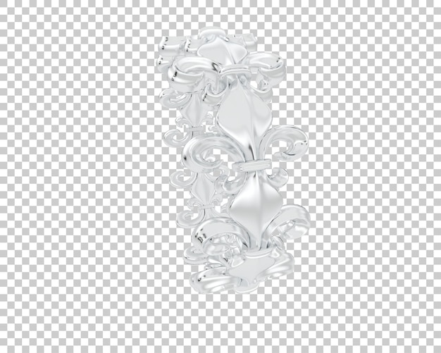 Ilustración de renderización 3D de joyas aisladas en el fondo