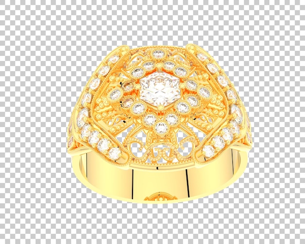 Ilustración de renderización 3D de joyas aisladas en el fondo