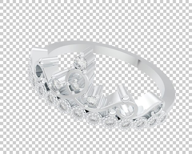 Ilustración de renderización 3D de joyas aisladas en el fondo