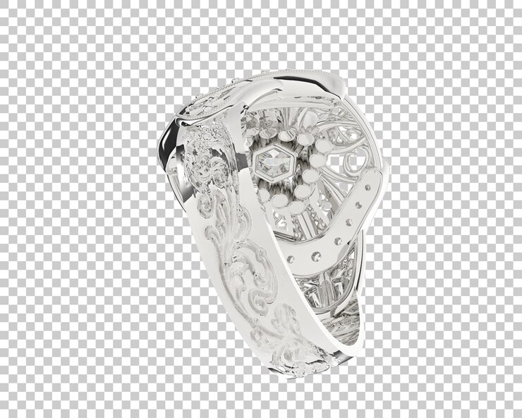 PSD ilustración de renderización 3d de joyas aisladas en el fondo