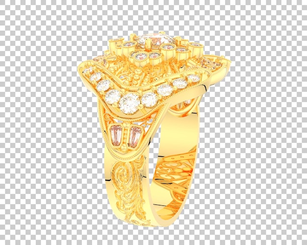 Ilustración de renderización 3D de joyas aisladas en el fondo