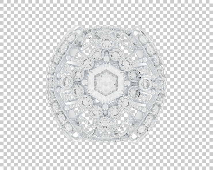 PSD ilustración de renderización 3d de joyas aisladas en el fondo