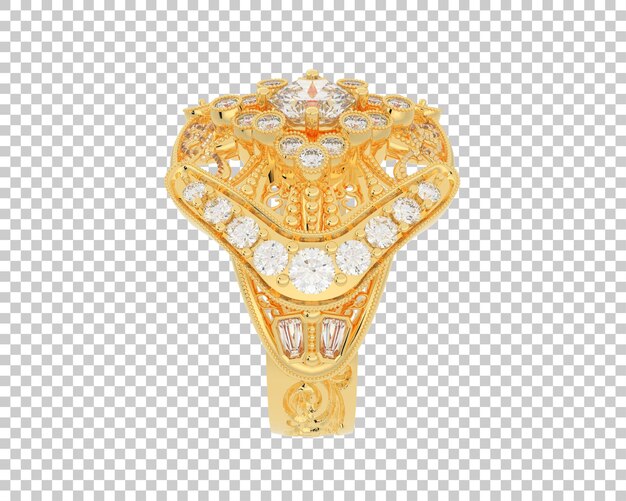Ilustración de renderización 3D de joyas aisladas en el fondo