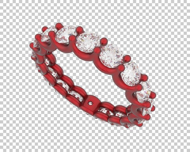 Ilustración de renderización 3D de joyas aisladas en el fondo