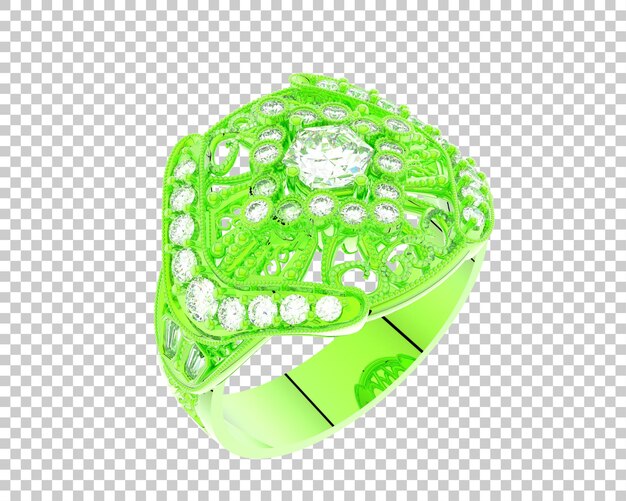 Ilustración de renderización 3D de joyas aisladas en el fondo