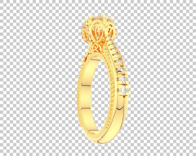 Ilustración de renderización 3D de joyas aisladas en el fondo