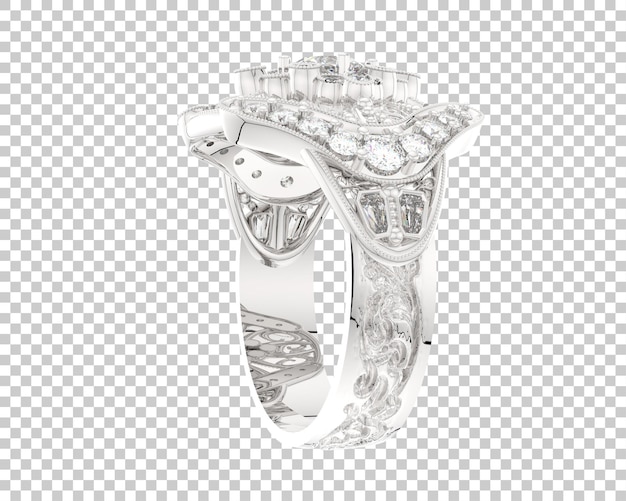 Ilustración de renderización 3D de joyas aisladas en el fondo