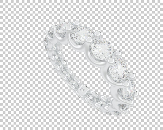 Ilustración de renderización 3D de joyas aisladas en el fondo