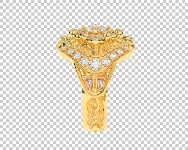 Ilustración de renderización 3D de joyas aisladas en el fondo