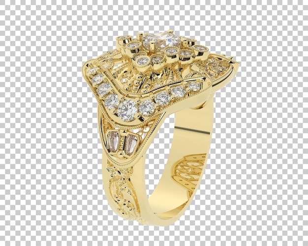 Ilustración de renderización 3D de joyas aisladas en el fondo