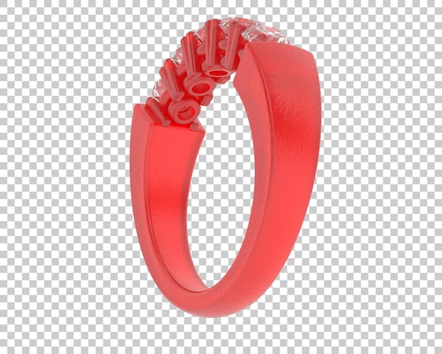 Ilustración de renderización 3D de joyas aisladas en el fondo