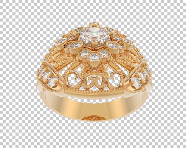 Ilustración de renderización 3D de joyas aisladas en el fondo