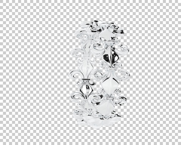 Ilustración de renderización 3D de joyas aisladas en el fondo