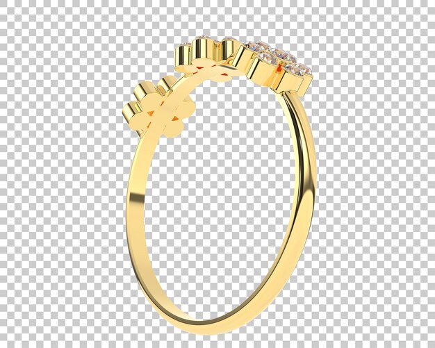 Ilustración de renderización 3D de joyas aisladas en el fondo