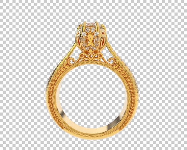 Ilustración de renderización 3D de joyas aisladas en el fondo